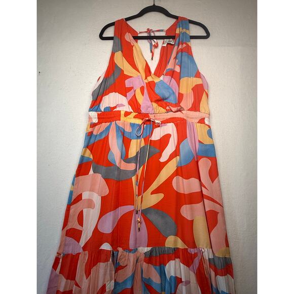 Rachel Zoe Beachy Maxi Dress Size XL Resort Cruise Summery - New! - Picture 1 of 5